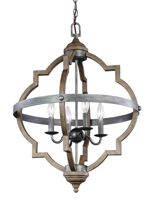 Generation Lighting. - 5124904-846 - Four Light Hall / Foyer Pendant - Socorro - Stardust