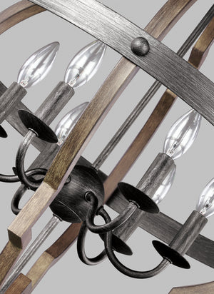 Generation Lighting. - 5124906-846 - Six Light Hall / Foyer Pendant - Socorro - Stardust