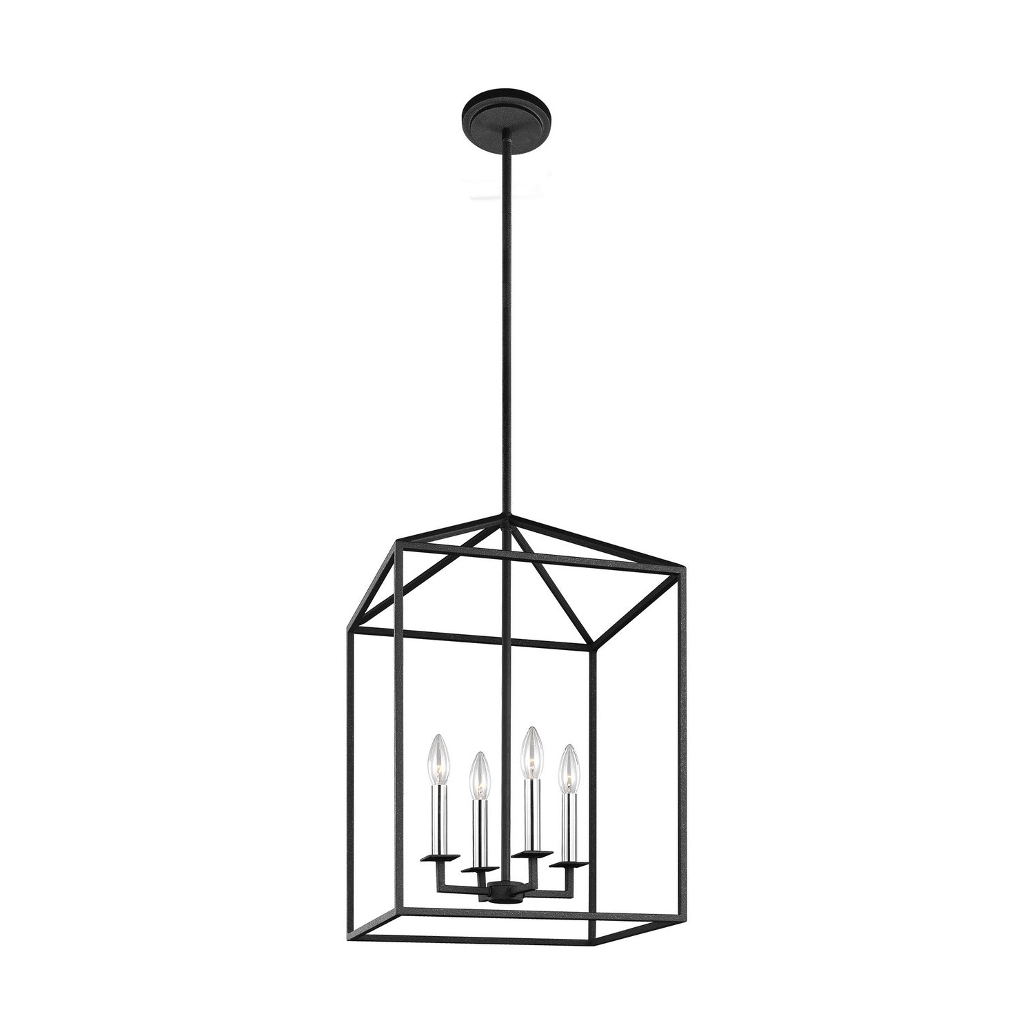 Generation Lighting. - 5215004-112 - Four Light Hall / Foyer - Perryton - Midnight Black