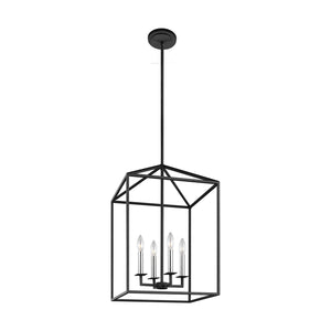 Generation Lighting. - 5215004-112 - Four Light Hall / Foyer - Perryton - Midnight Black