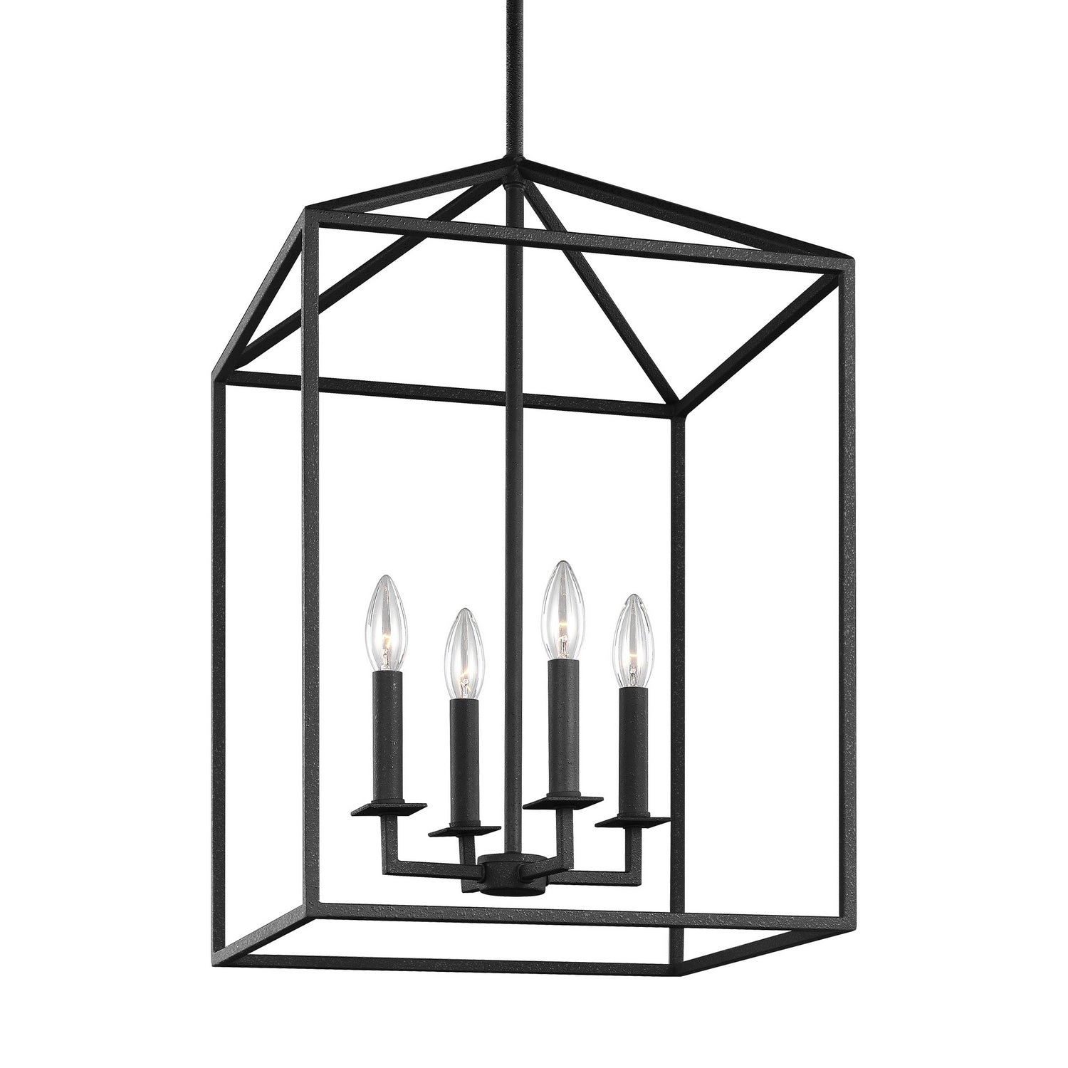 Generation Lighting. - 5215004-112 - Four Light Hall / Foyer - Perryton - Midnight Black