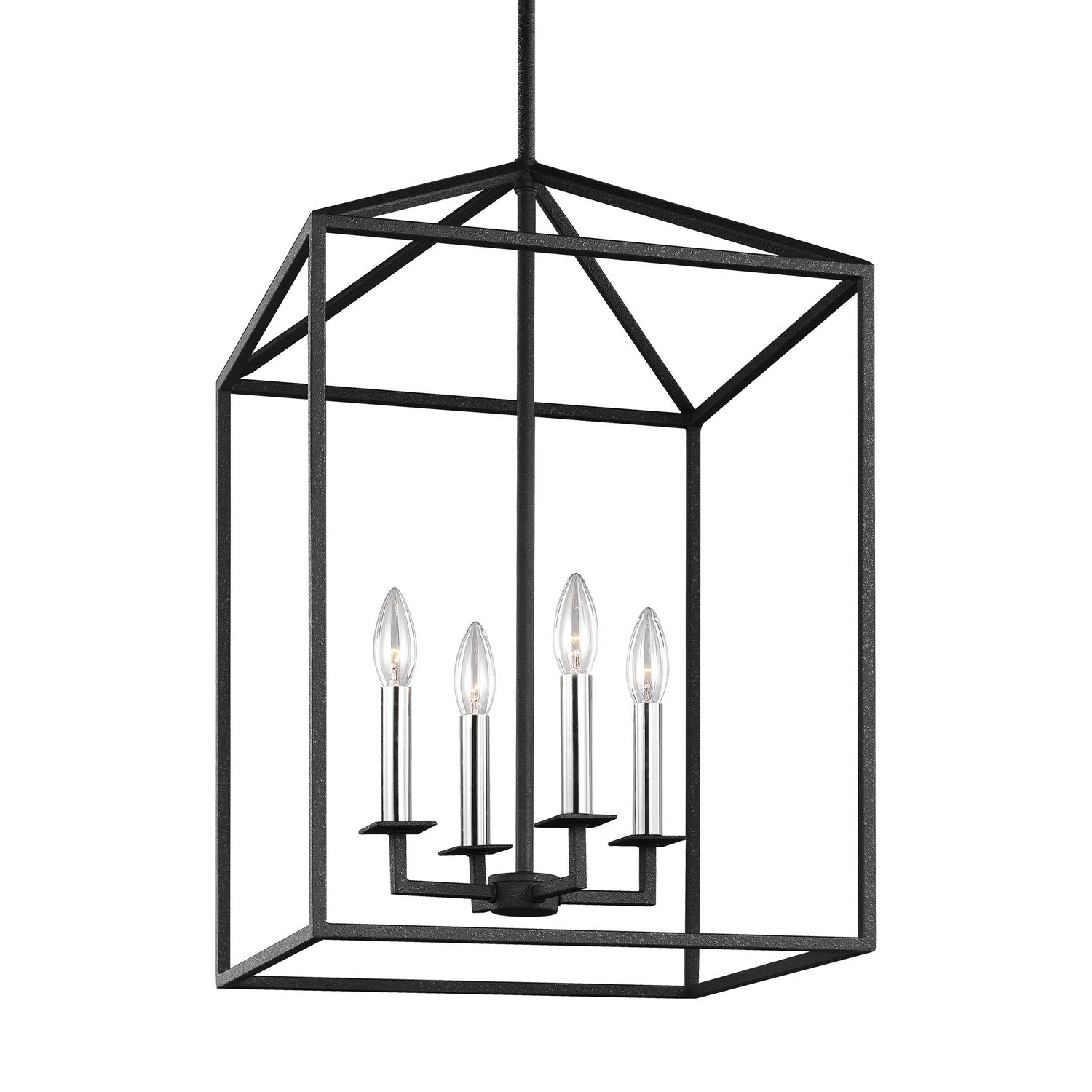 Generation Lighting. - 5215004-112 - Four Light Hall / Foyer - Perryton - Midnight Black