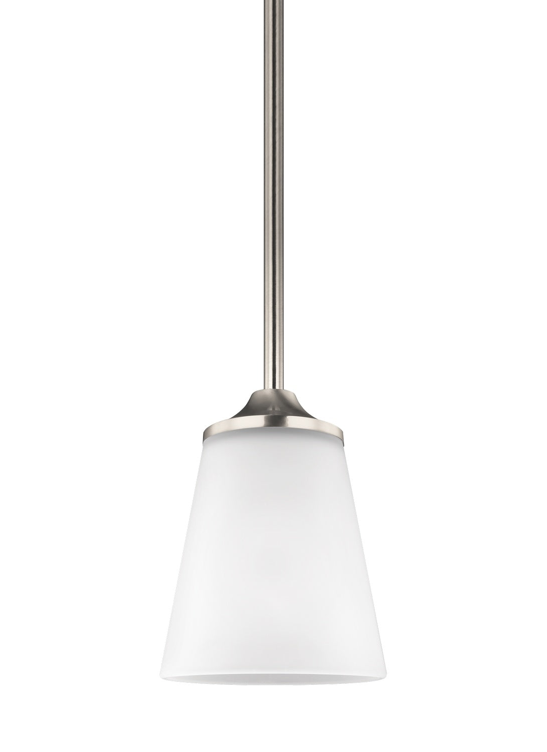 Generation Lighting. - 6124501-962 - One Light Mini-Pendant - Hanford - Brushed Nickel