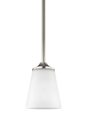 Generation Lighting. - 6124501-962 - One Light Mini-Pendant - Hanford - Brushed Nickel