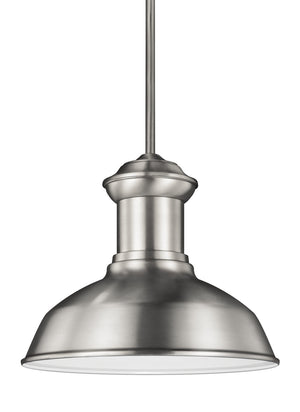 Generation Lighting. - 6247701-04 - One Light Outdoor Pendant - Fredricksburg - Satin Aluminum