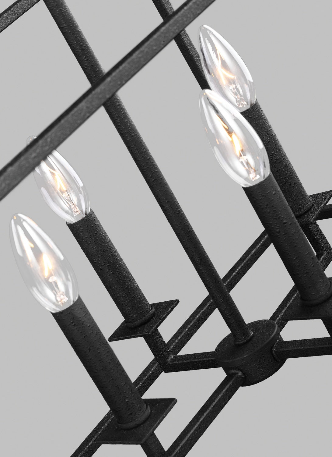 Generation Lighting. - 6615008-112 - Eight Light Island Pendant - Perryton - Midnight Black