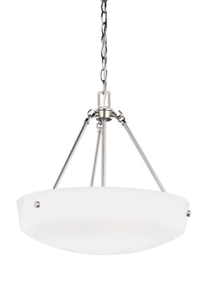 Generation Lighting. - 6615203-962 - Three Light Pendant - Kerrville - Brushed Nickel