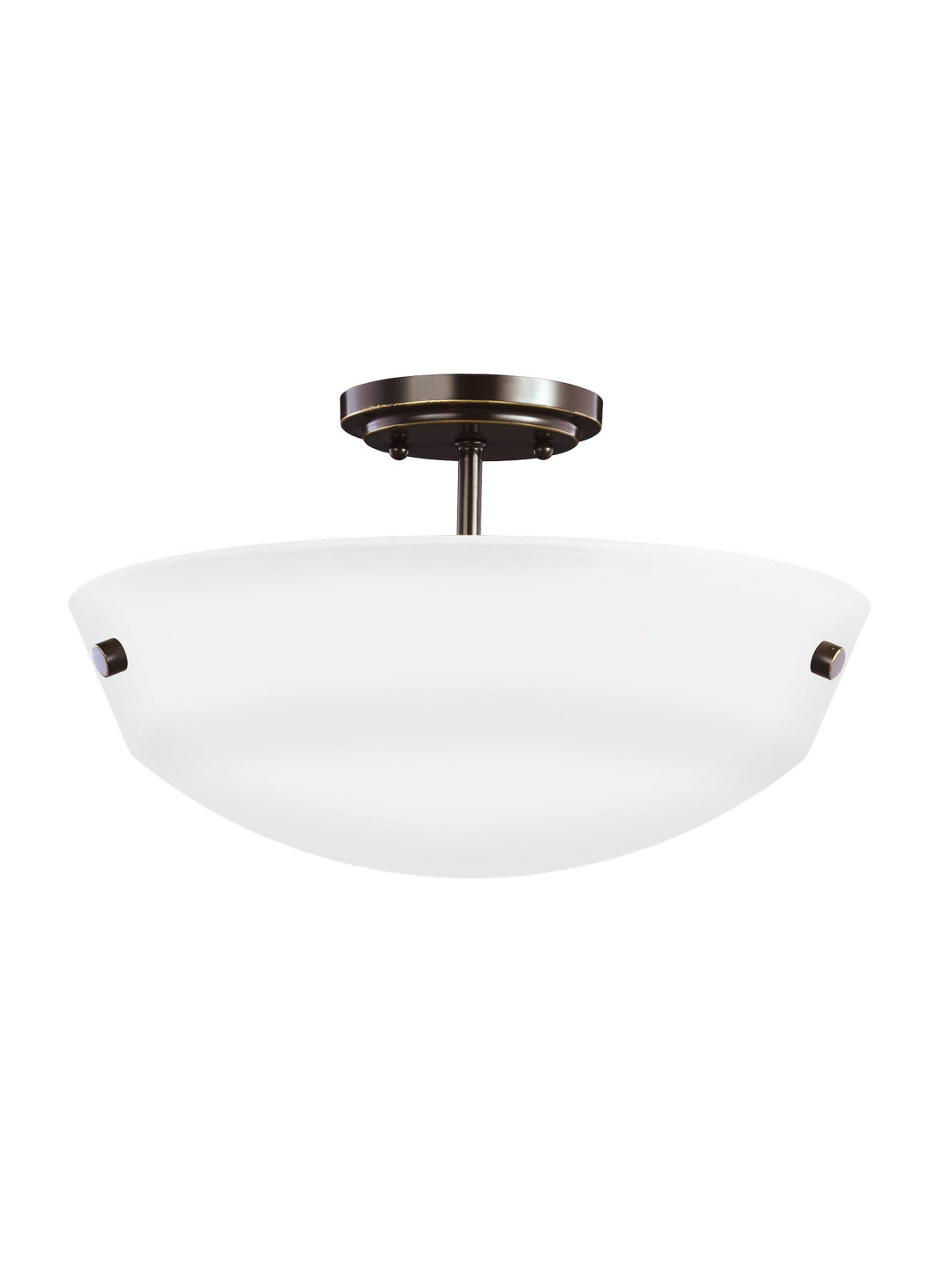 Generation Lighting. - 7715202-710 - Two Light Semi-Flush Convertible Pendant - Kerrville - Bronze