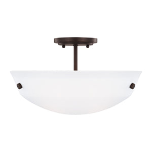 Generation Lighting. - 7715202-710 - Two Light Semi-Flush Convertible Pendant - Kerrville - Bronze