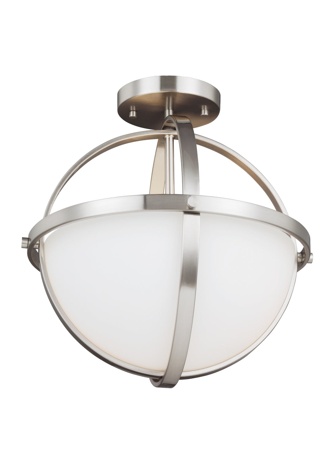 Generation Lighting. - 7724602-962 - Two Light Semi-Flush Convertible Pendant - Alturas - Brushed Nickel