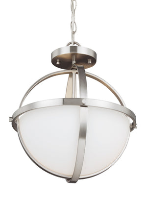 Generation Lighting. - 7724602-962 - Two Light Semi-Flush Convertible Pendant - Alturas - Brushed Nickel