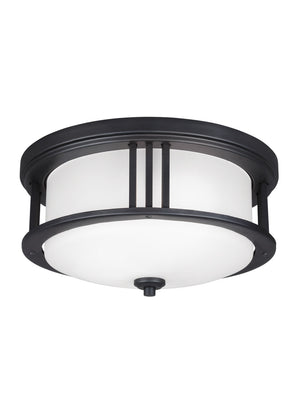 Generation Lighting. - 7847902-12 - Two Light Outdoor Flush Mount - Crowell - Black