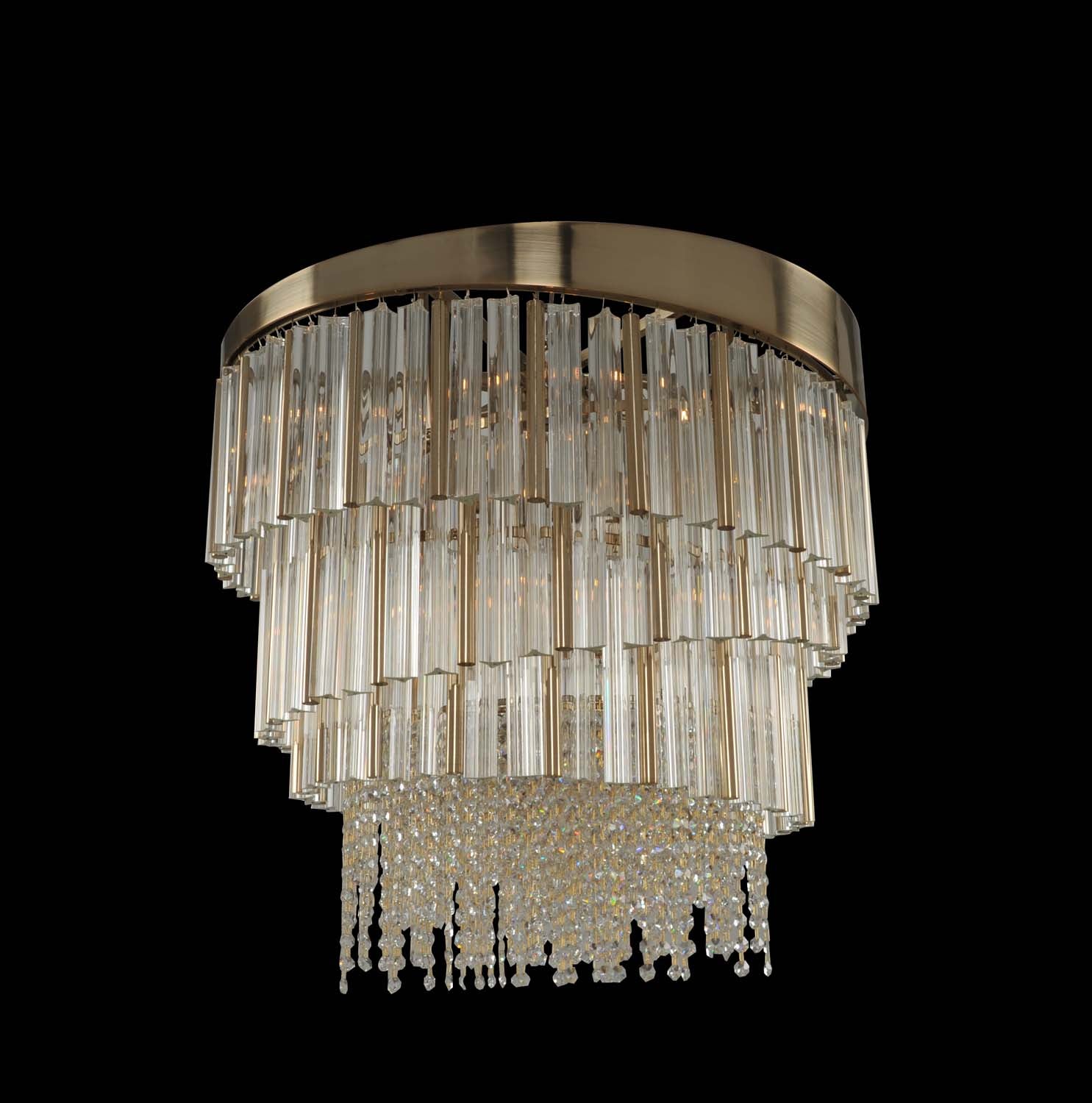 Allegri - 029851-038-FR001 - Nine Light Pendant - Espirali - Brushed Champagne Gold