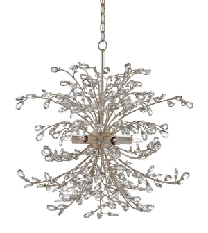 Currey and Company - 9439 - Six Light Chandelier - Tiara - Silver Granello