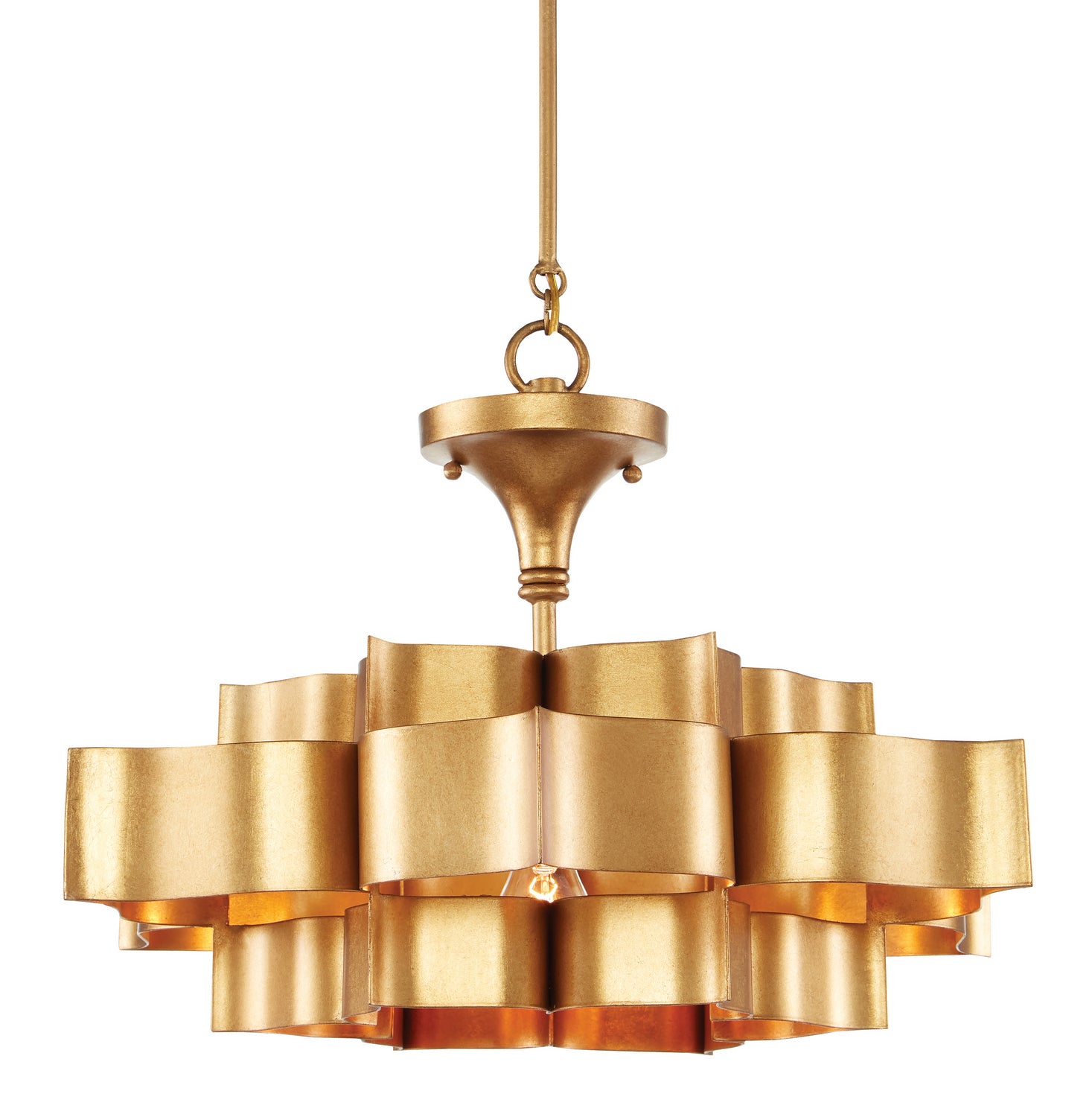 Currey and Company - 9944 - One Light Chandelier - Grand - Antique Gold Leaf