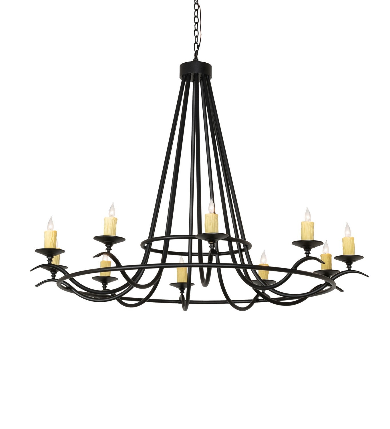 Meyda Tiffany - 117545 - Ten Light Chandelier - Octavia - Textured Black