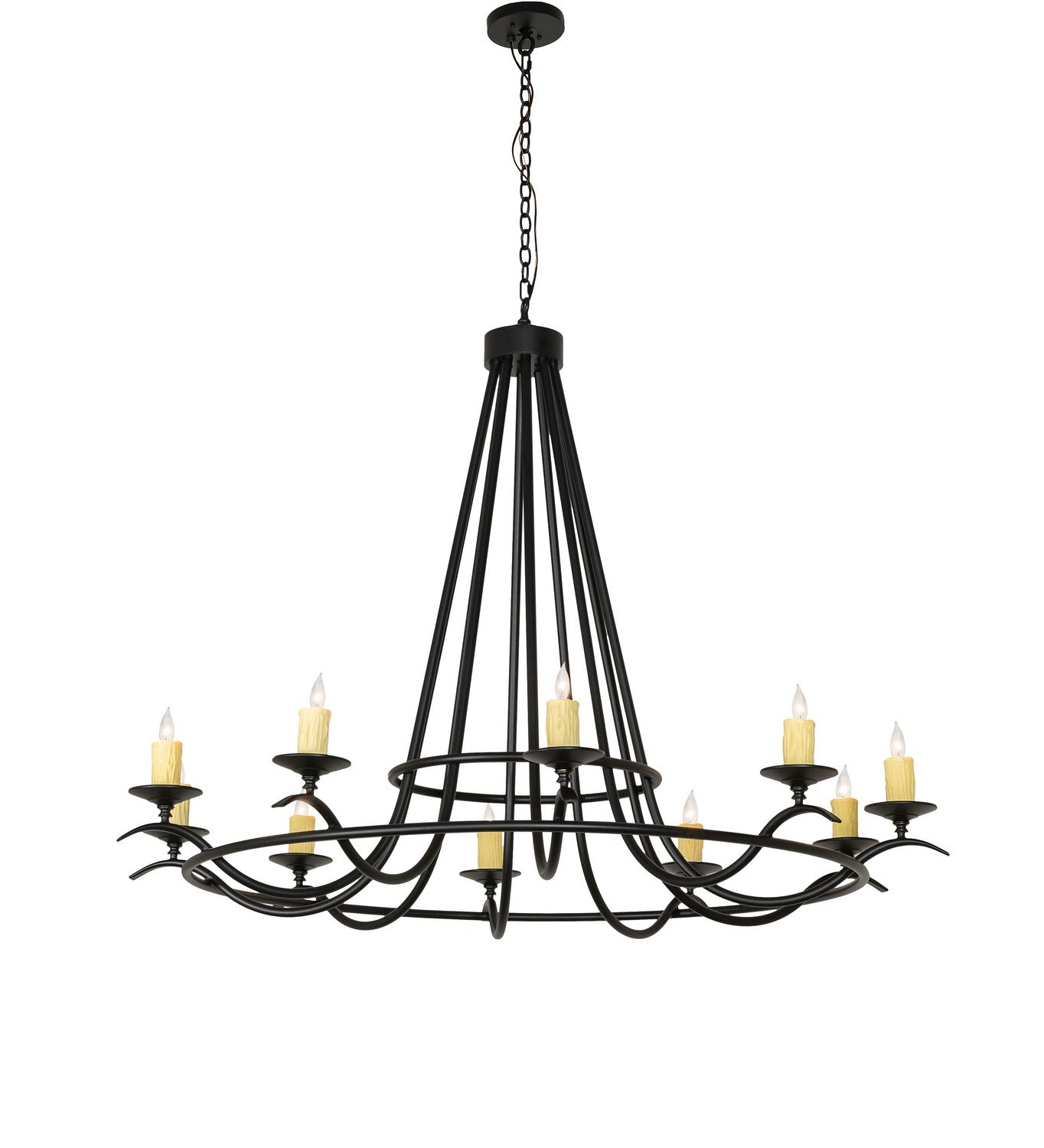 Meyda Tiffany - 117545 - Ten Light Chandelier - Octavia - Textured Black