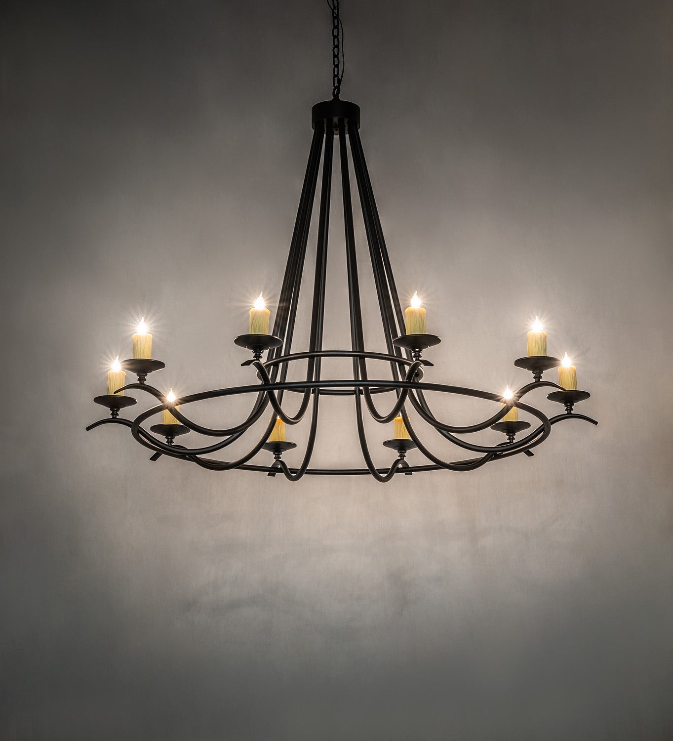 Meyda Tiffany - 117545 - Ten Light Chandelier - Octavia - Textured Black