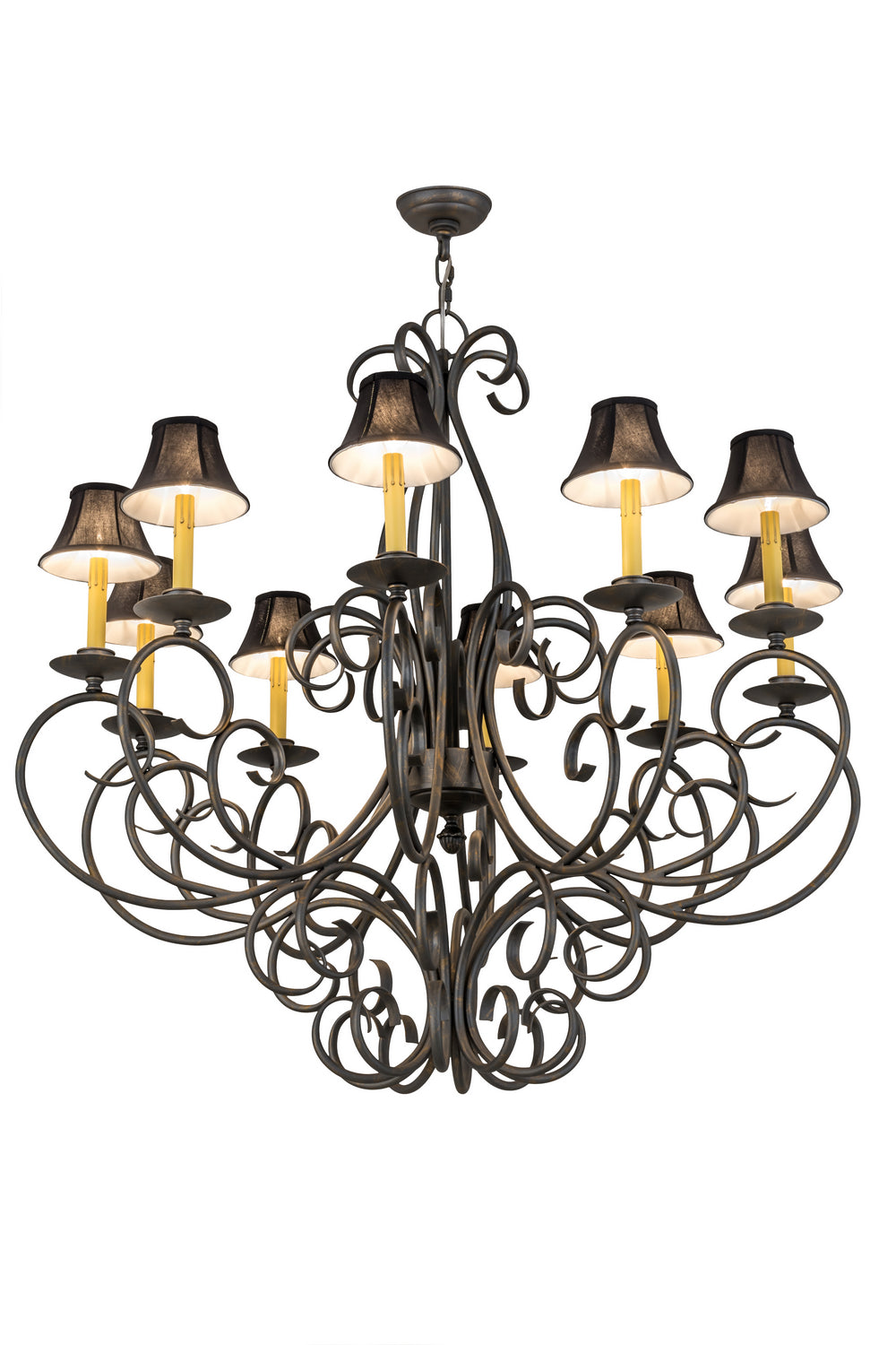 Meyda Tiffany - 120309 - Ten Light Chandelier - Phillipe - French Bronze