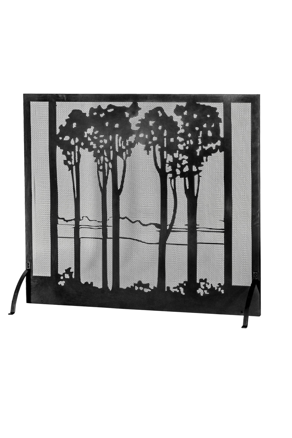 Meyda Tiffany - 165940 - Fireplace Screen - Tall Poplars - Black Metal