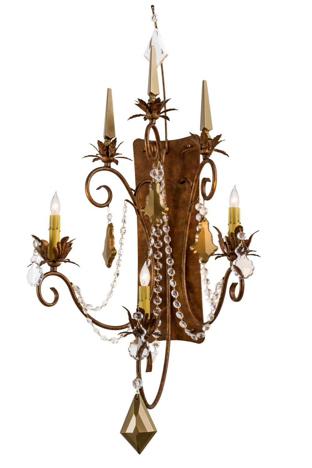 Meyda Tiffany - 169773 - Three Light Wall Sconce - Minuet - Autumn Leaf