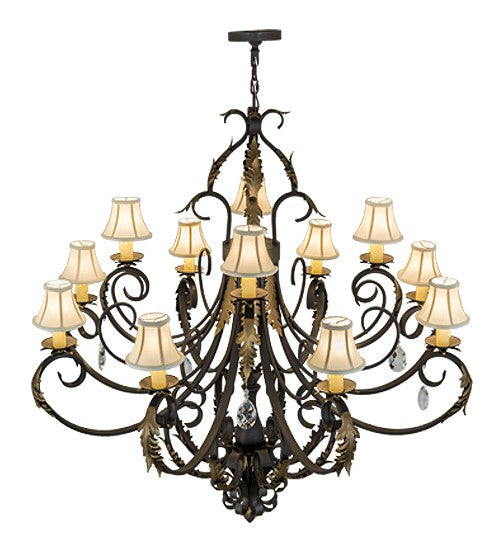 Meyda Tiffany - 169781 - 12 Light Chandelier - Ingrid - Timeless Bronze Gold Accents