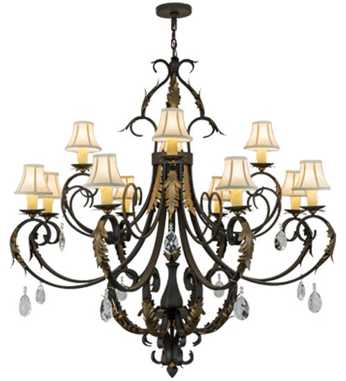 Meyda Tiffany - 169781 - 12 Light Chandelier - Ingrid - Timeless Bronze Gold Accents