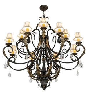 Meyda Tiffany - 169781 - 12 Light Chandelier - Ingrid - Timeless Bronze Gold Accents