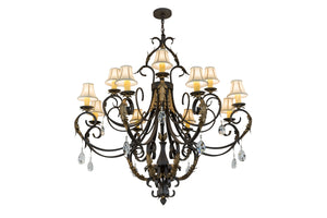 Meyda Tiffany - 169781 - 12 Light Chandelier - Ingrid - Timeless Bronze Gold Accents