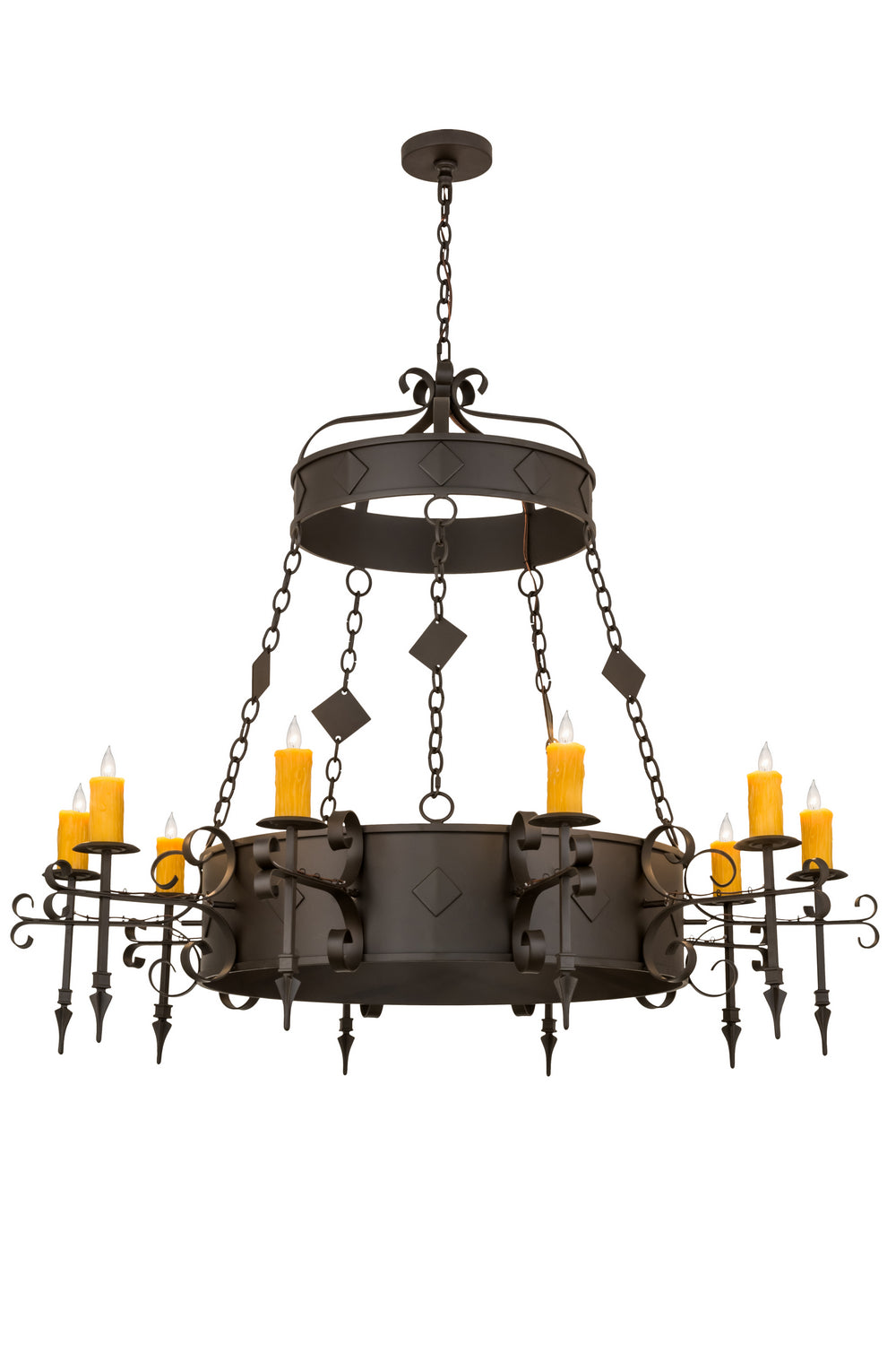 Meyda Tiffany - 171606 - Ten Light Chandelier - Diamante - Oil Rubbed Bronze