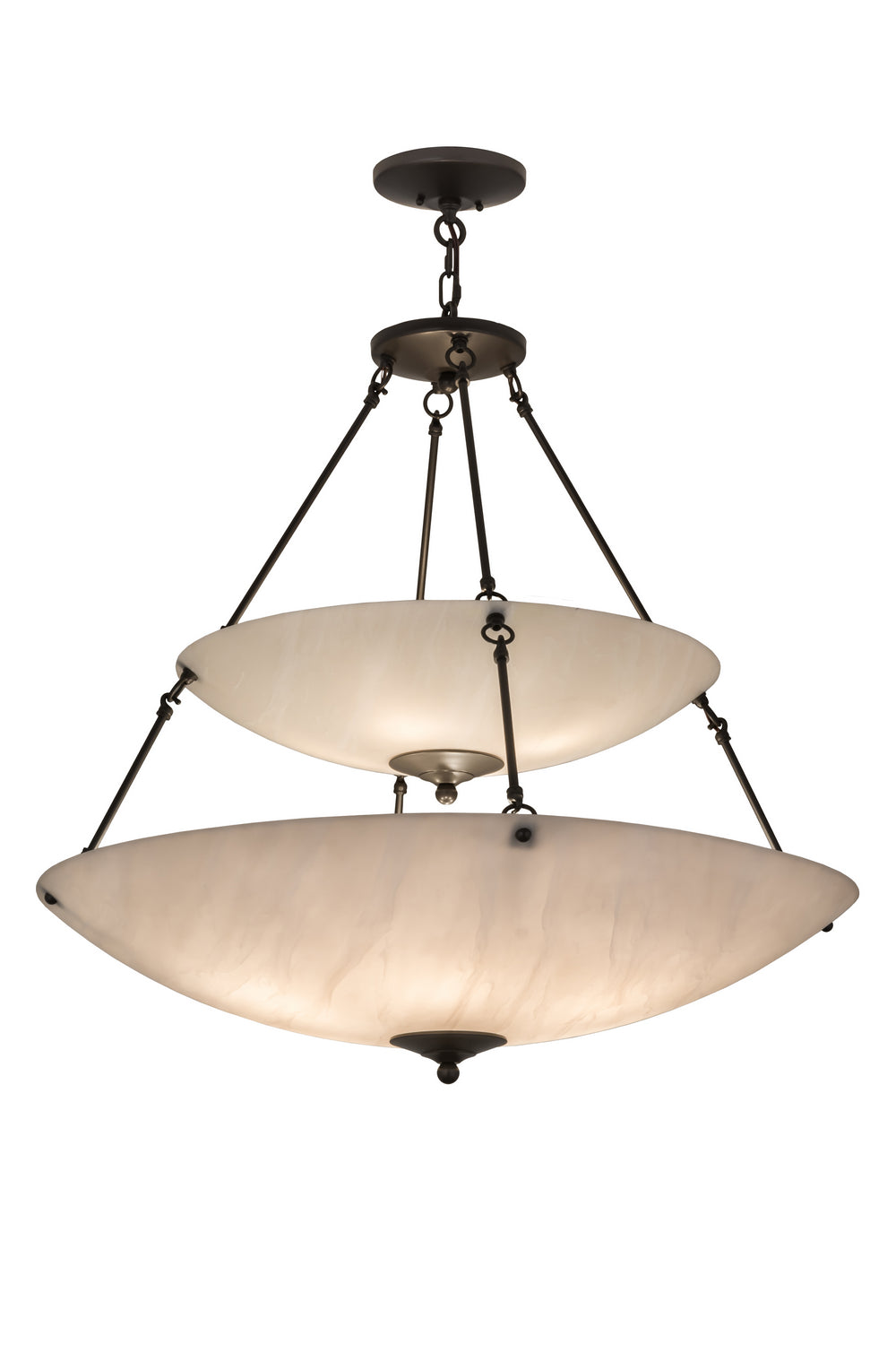 Meyda Tiffany - 171720 - Ten Light Inverted Pendant - Cypola - Timeless Bronze