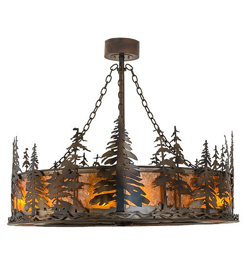 Meyda Tiffany - 172092 - Eight Light Chandel-Air - Tall Pines - Antique Copper,Burnished