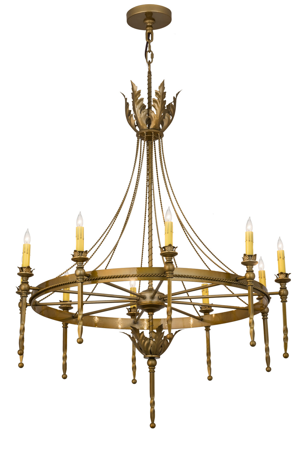 Meyda Tiffany - 172362 - Ten Light Chandelier - Amaury - Buttered Brass