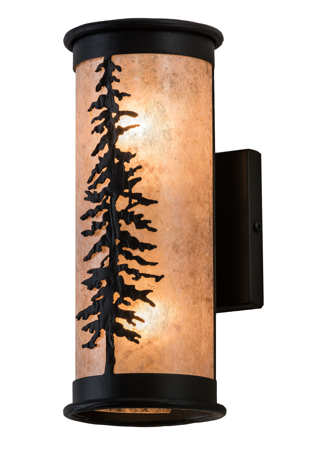 Meyda Tiffany - 173131 - Two Light Wall Sconce - Tall Pines - Textured Black