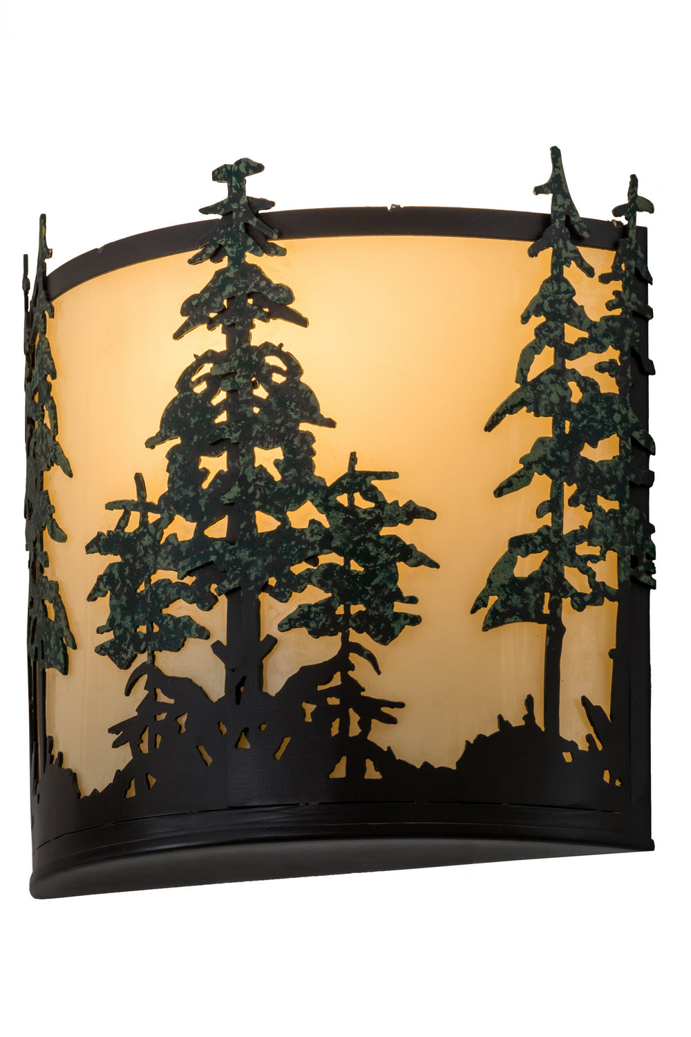 Meyda Tiffany - 173383 - Two Light Wall Sconce - Tall Pines - Timeless Bronze/Green Trees