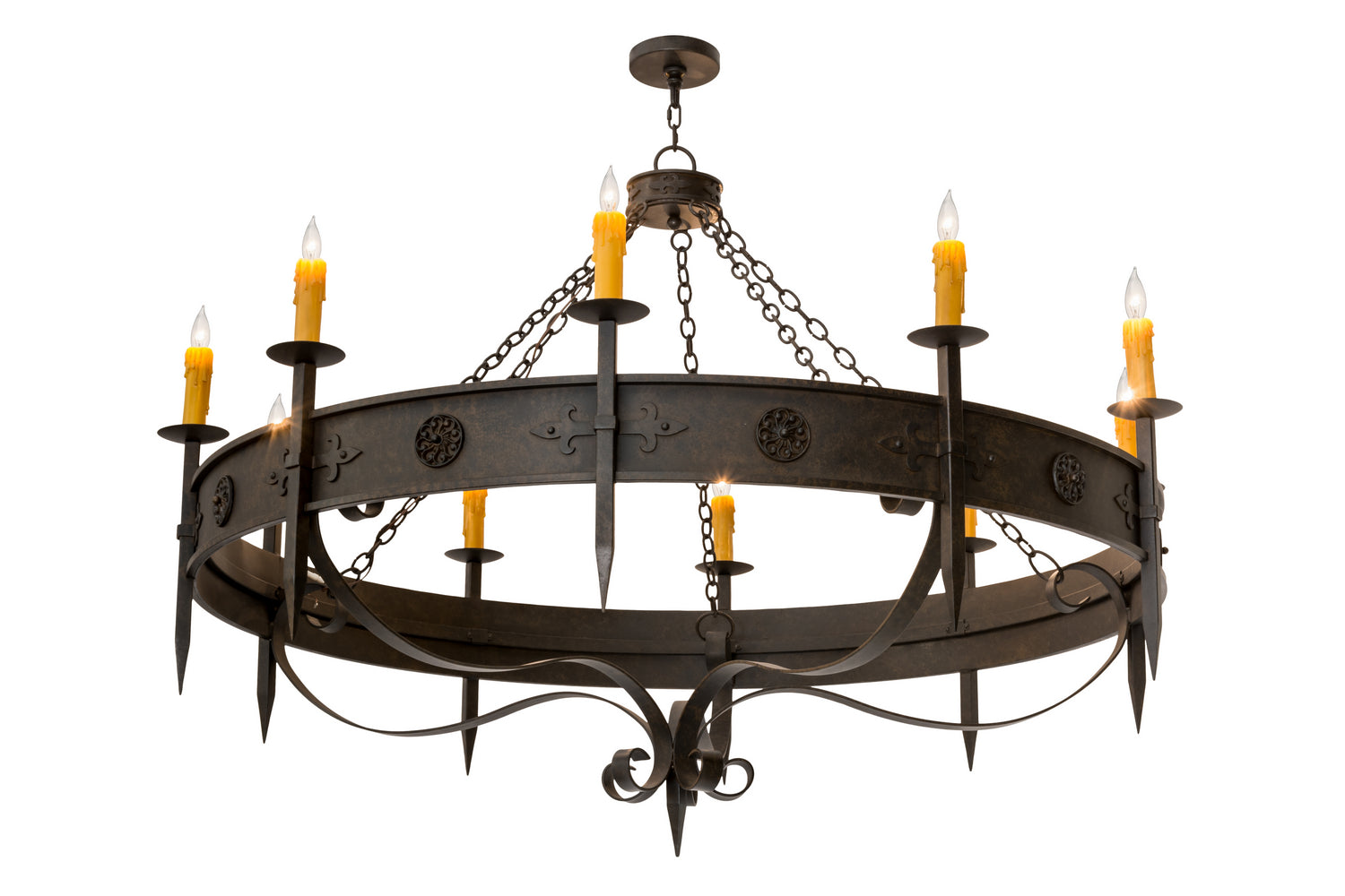 Meyda Tiffany - 173532 - Ten Light Chandelier - Calandra - Chestnut