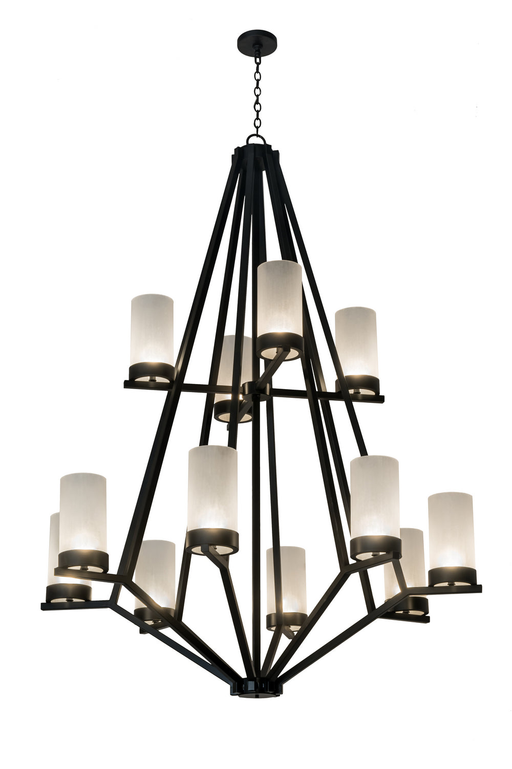 Meyda Tiffany - 173745 - 12 Light Chandelier - Galen - Blackwash