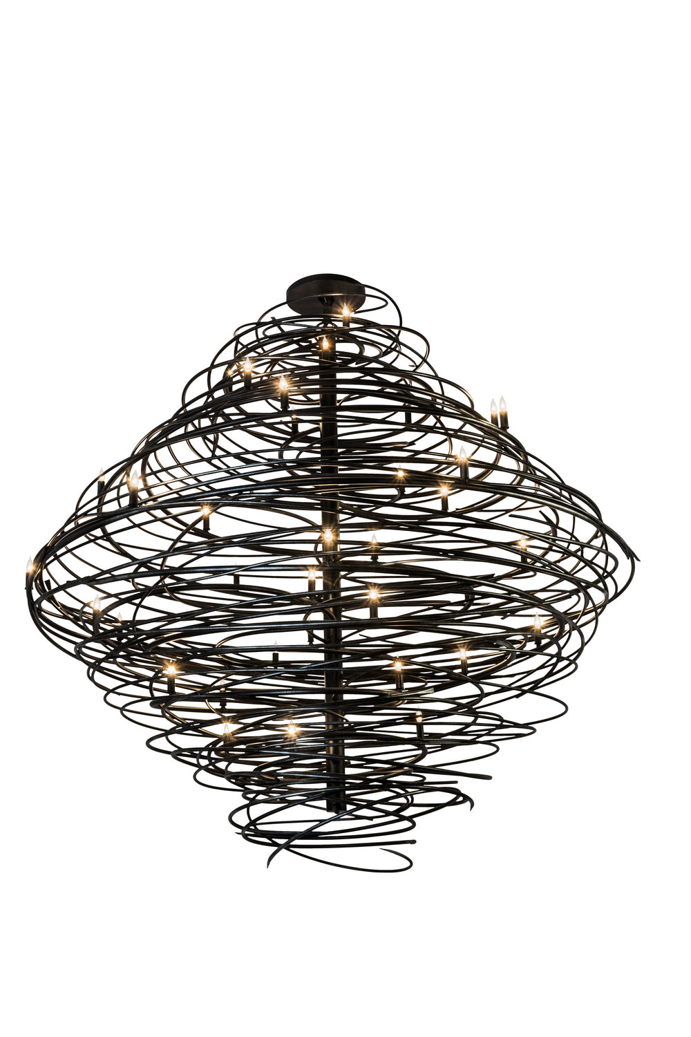 Meyda Tiffany - 173834 - 36 Light Chandelier - Cyclone - Black/Silver Overspray