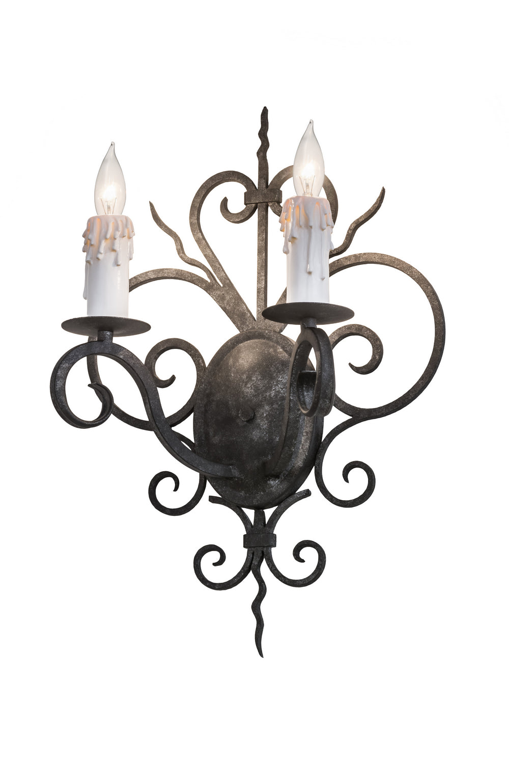 Meyda Tiffany - 174332 - Two Light Wall Sconce - Kenneth - Smoke