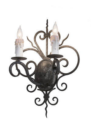 Meyda Tiffany - 174332 - Two Light Wall Sconce - Kenneth - Smoke