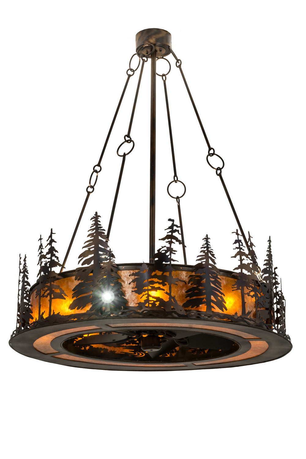 Meyda Tiffany - 175012 - 12 Light Chandel-Air - Tall Pines - Antique Copper,Burnished