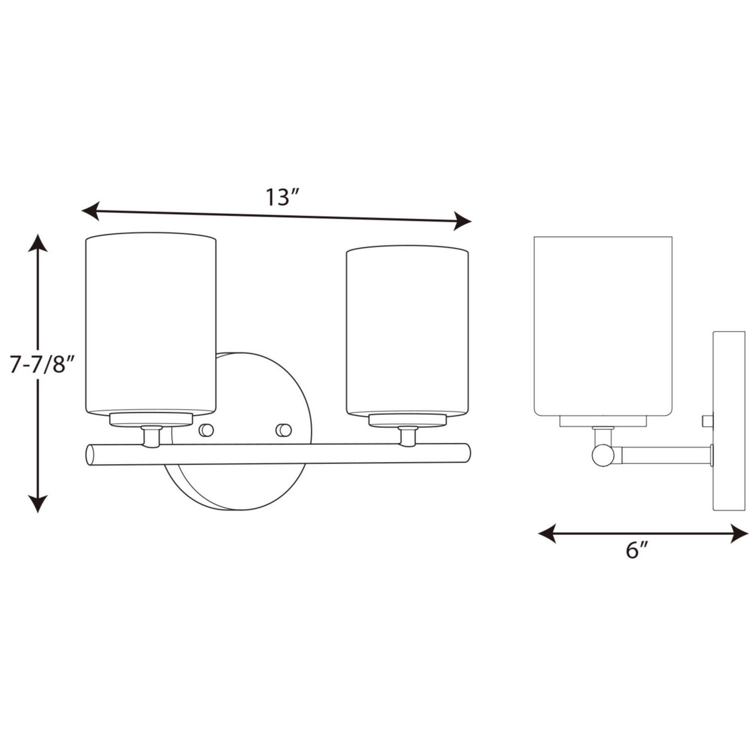 Progress Lighting - P2158-09 - Two Light Bath Bracket - Replay - Brushed Nickel