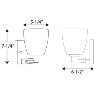 Progress Lighting - P2165-09 - One Light Bath Bracket - Fleet - Brushed Nickel