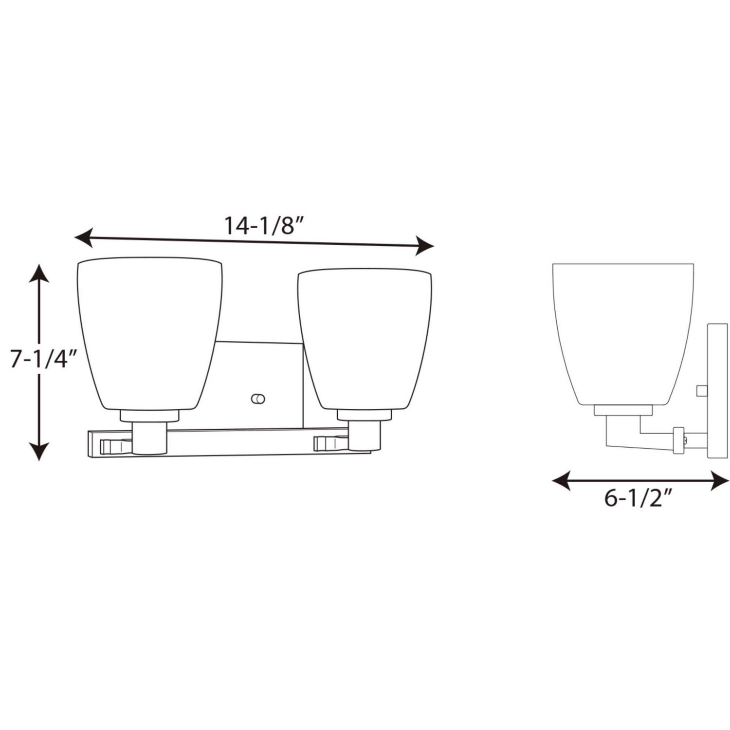 Progress Lighting - P2166-09 - Two Light Bath Bracket - Fleet - Brushed Nickel