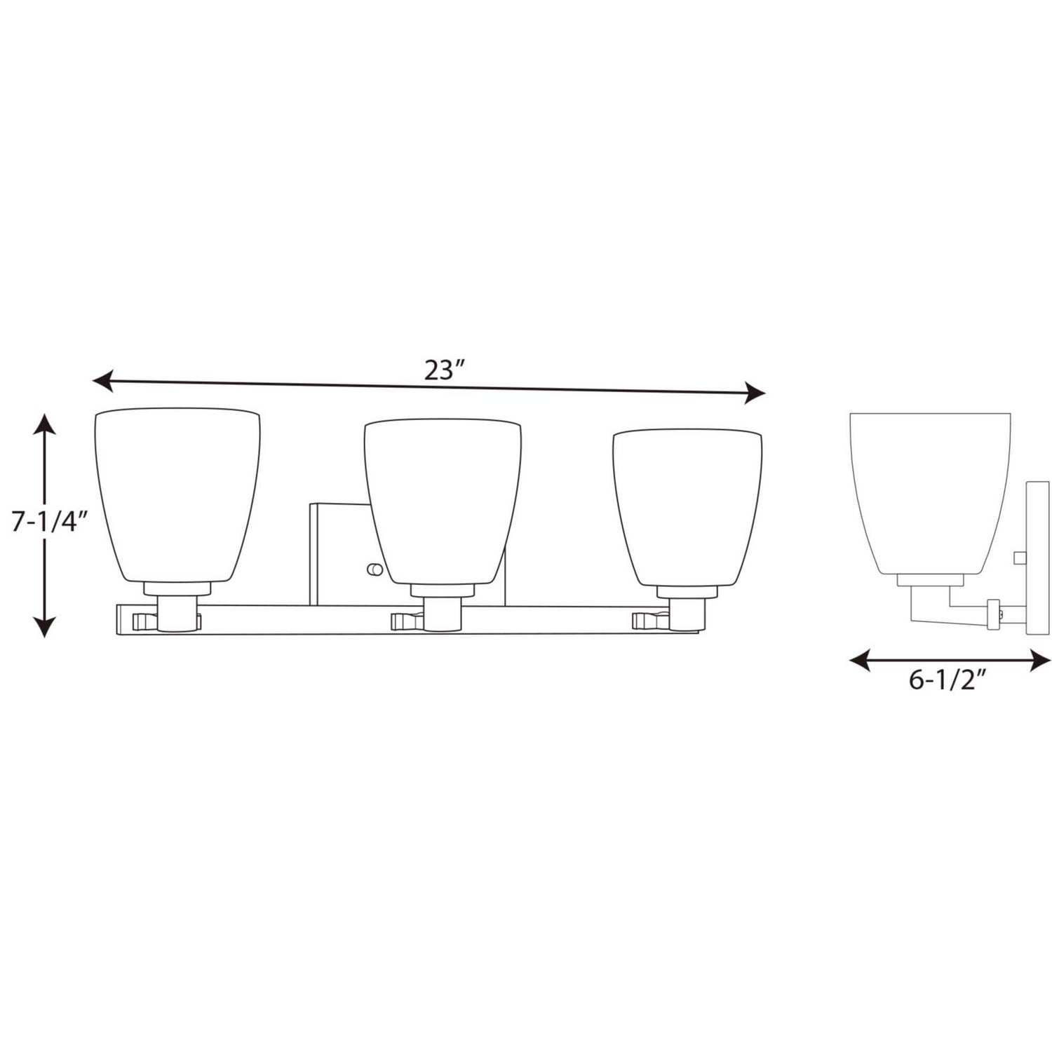 Progress Lighting - P2167-09 - Three Light Bath Bracket - Fleet - Brushed Nickel