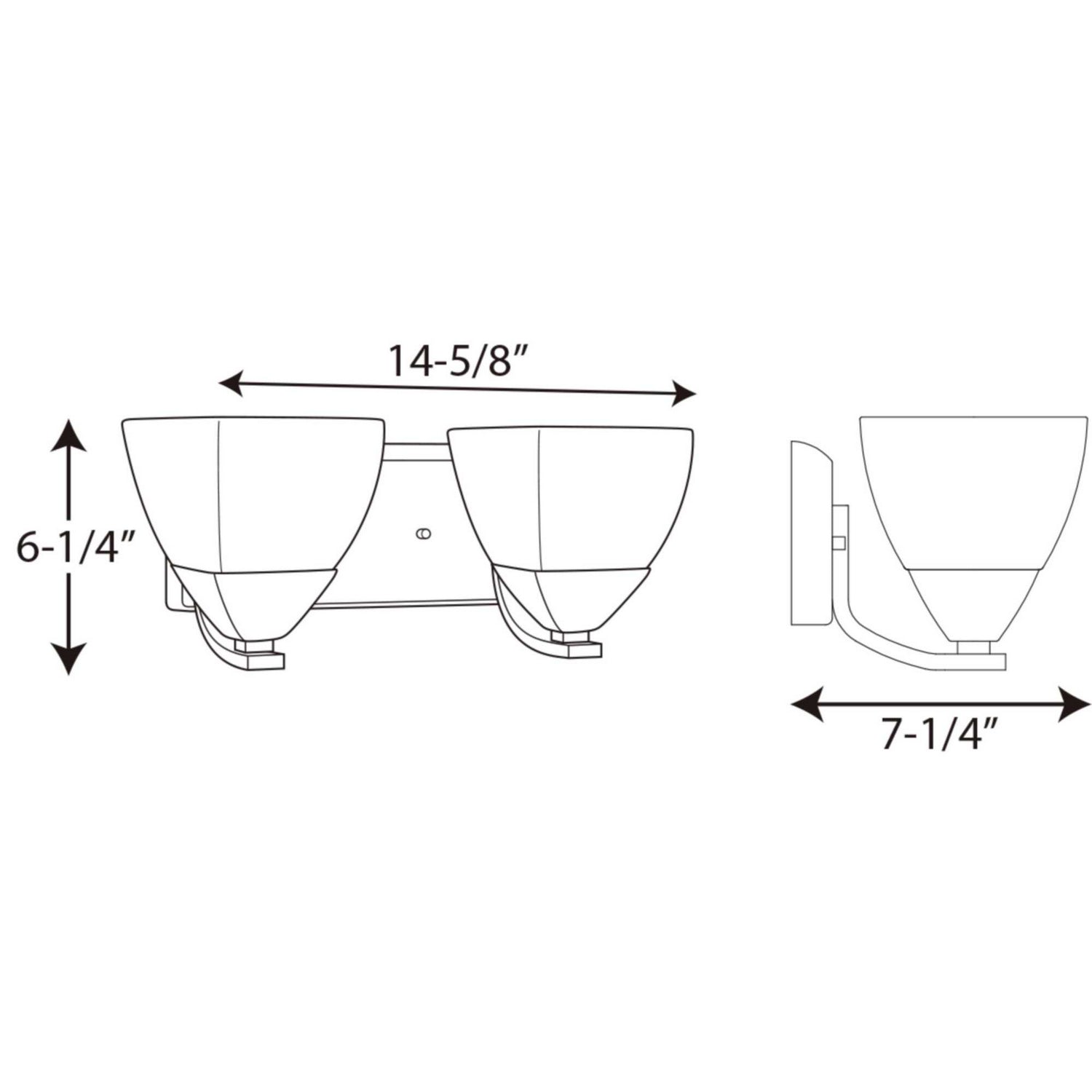 Progress Lighting - P2701-09 - Two Light Bath Bracket - Appeal - Brushed Nickel