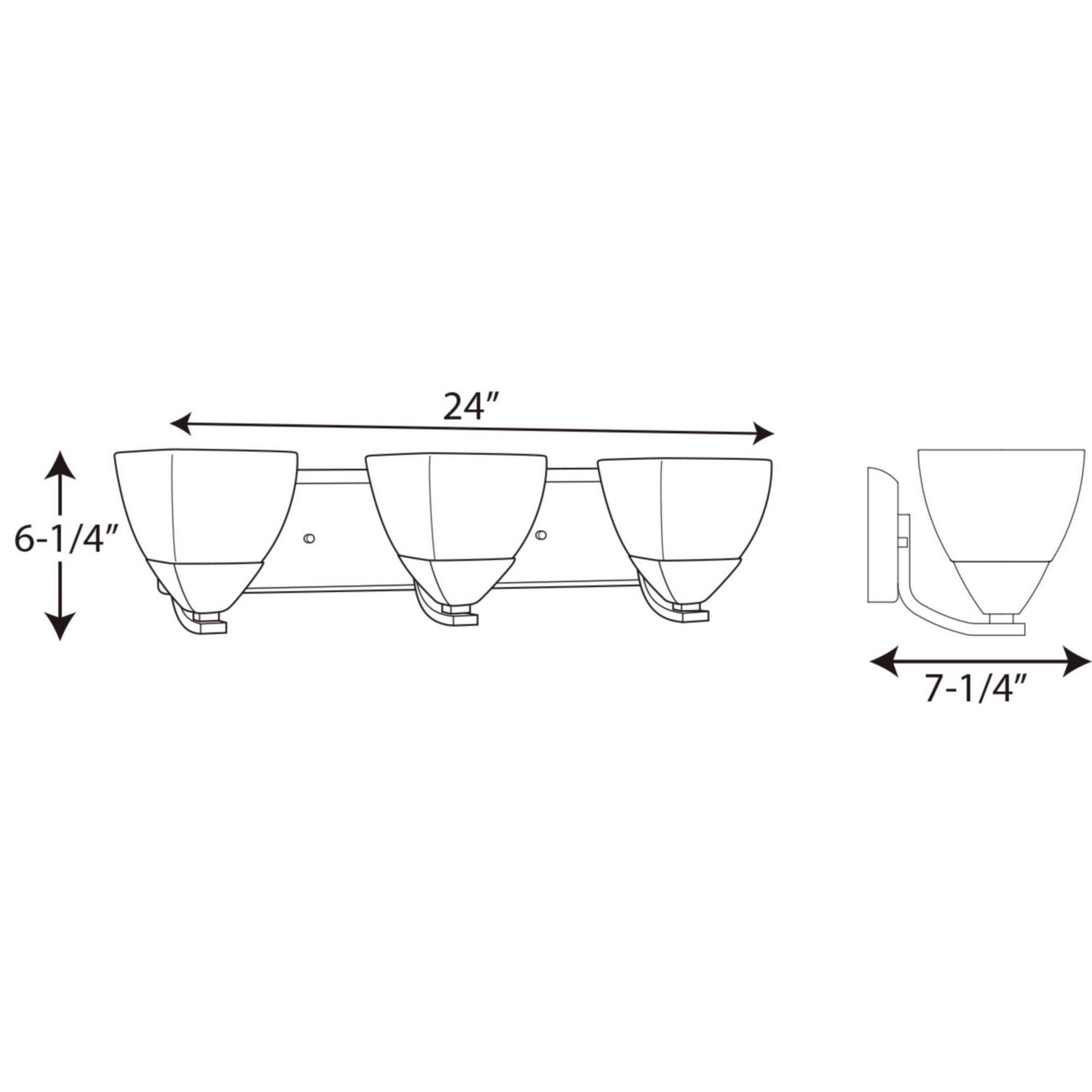 Progress Lighting - P2702-09 - Three Light Bath Bracket - Appeal - Brushed Nickel