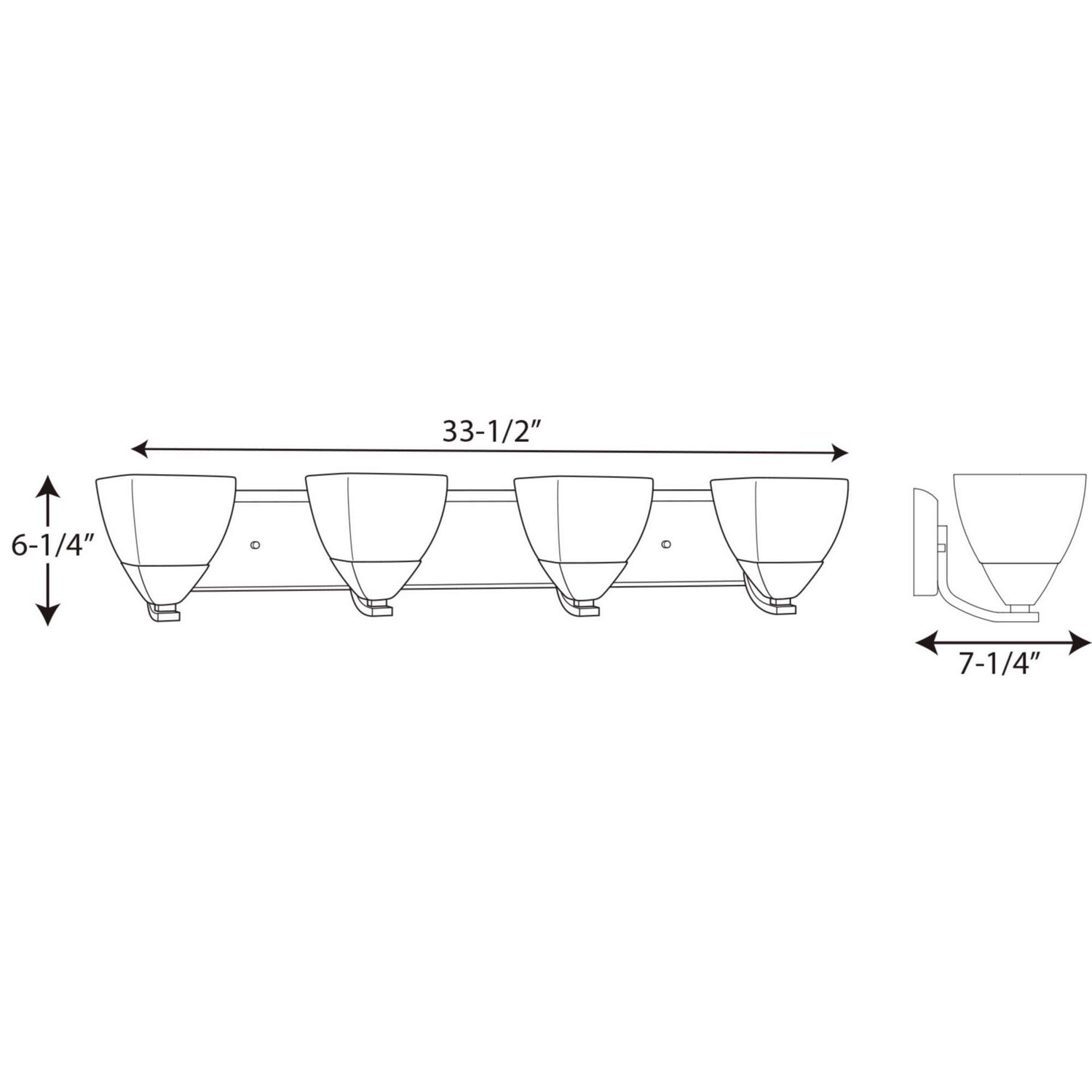 Progress Lighting - P2703-09 - Four Light Bath Bracket - Appeal - Brushed Nickel