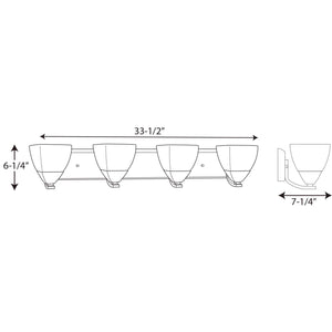 Progress Lighting - P2703-09 - Four Light Bath Bracket - Appeal - Brushed Nickel