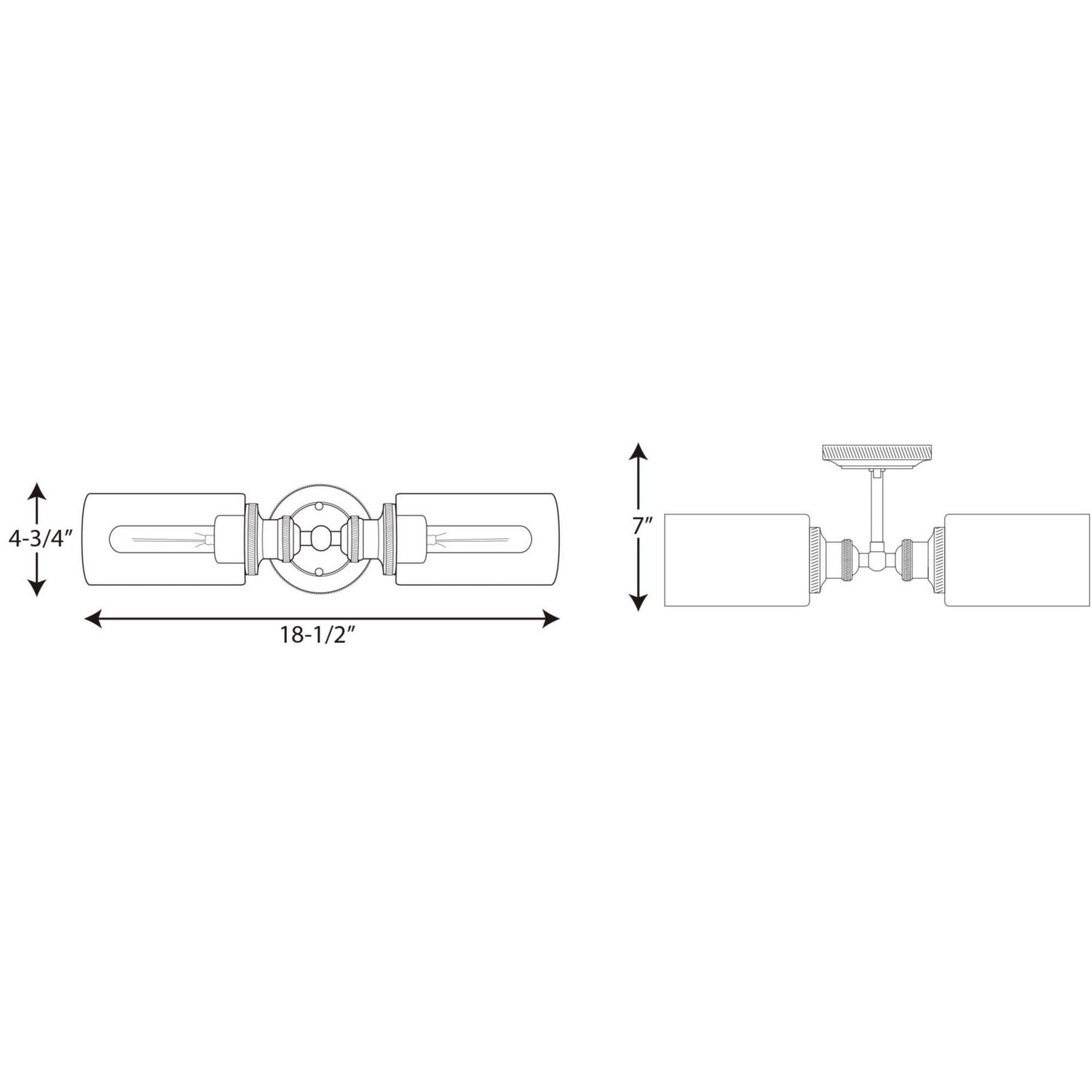 Progress Lighting - P2809-81 - Two Light Bath Bracket - Archives - Antique Nickel